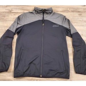 Under Armour Steph Curry SC30 Super30nic Jacket 1288450-001 Black/Gray Mens Sz S